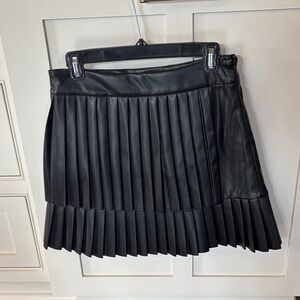 THML Black Faux Leather Mini Skirt